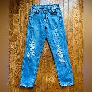 Women’s Wild Fable High Rise Mom Distressed Jeans Size 00